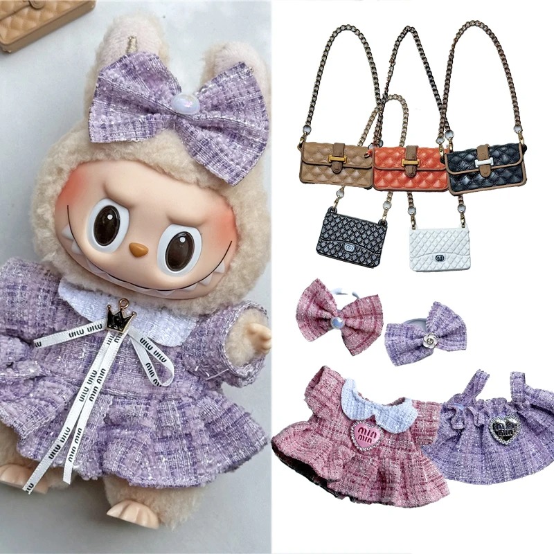 Luxury Bags And Shoes - 15 17cm para boneca labubu adorável
