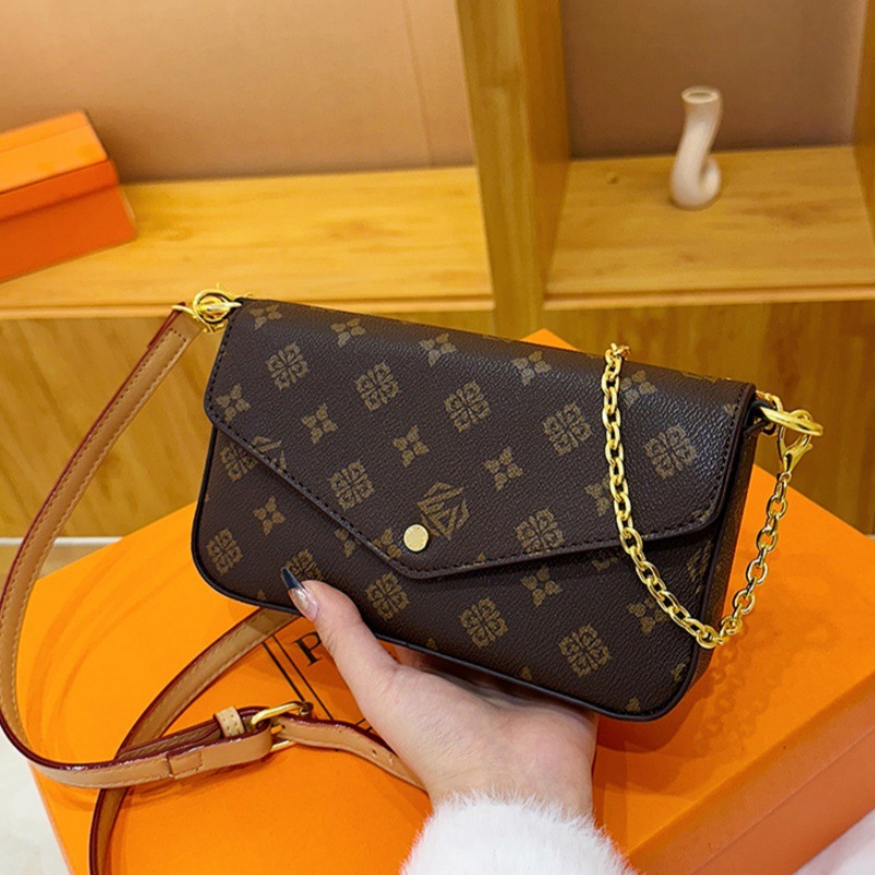 Luxury Bags Louis Vuitton - Bolsa Transversal Feminina com Estampa Color