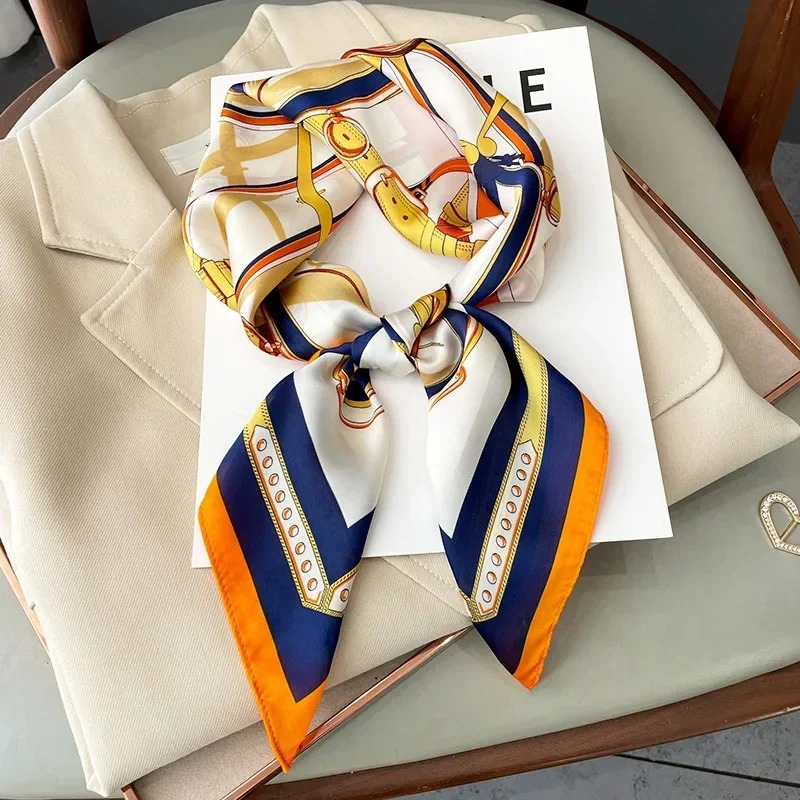 Luxury Bags Quality - Lenço Quadrado de Seda Fino com