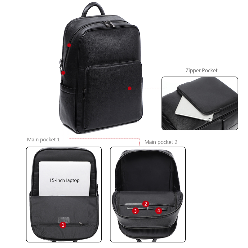 100% vaca couro genuíno dos ho - Luxury Bags That Fit Laptop avaliação e preço