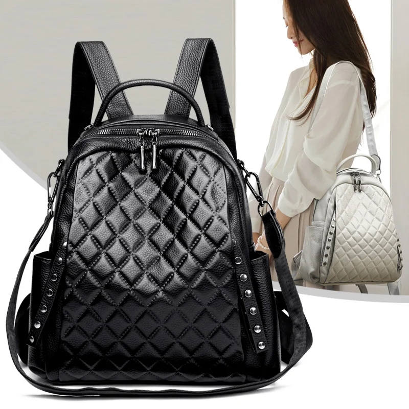 Genuíno couro mochila feminina - Luxury Bags Girls avaliação e preço