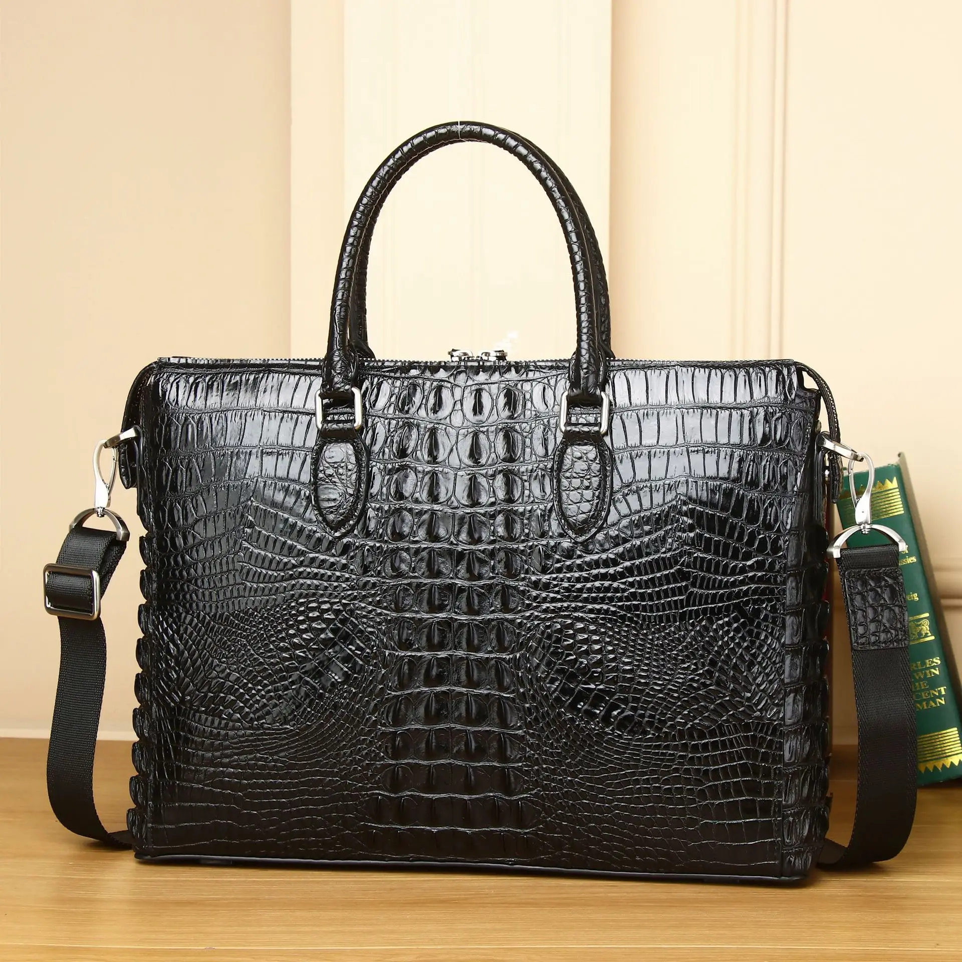 2025 novo jacaré sacos para po - Luxury Bags That Fit Laptop avaliação e preço