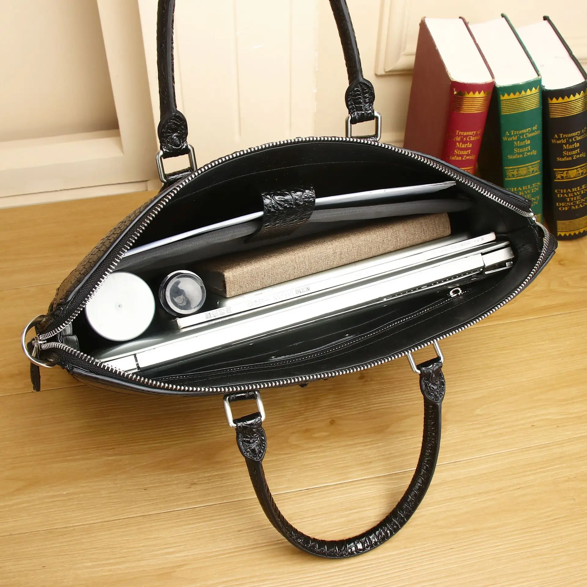 2025 novo jacaré sacos para po - Luxury Bags That Fit Laptop avaliação e preço
