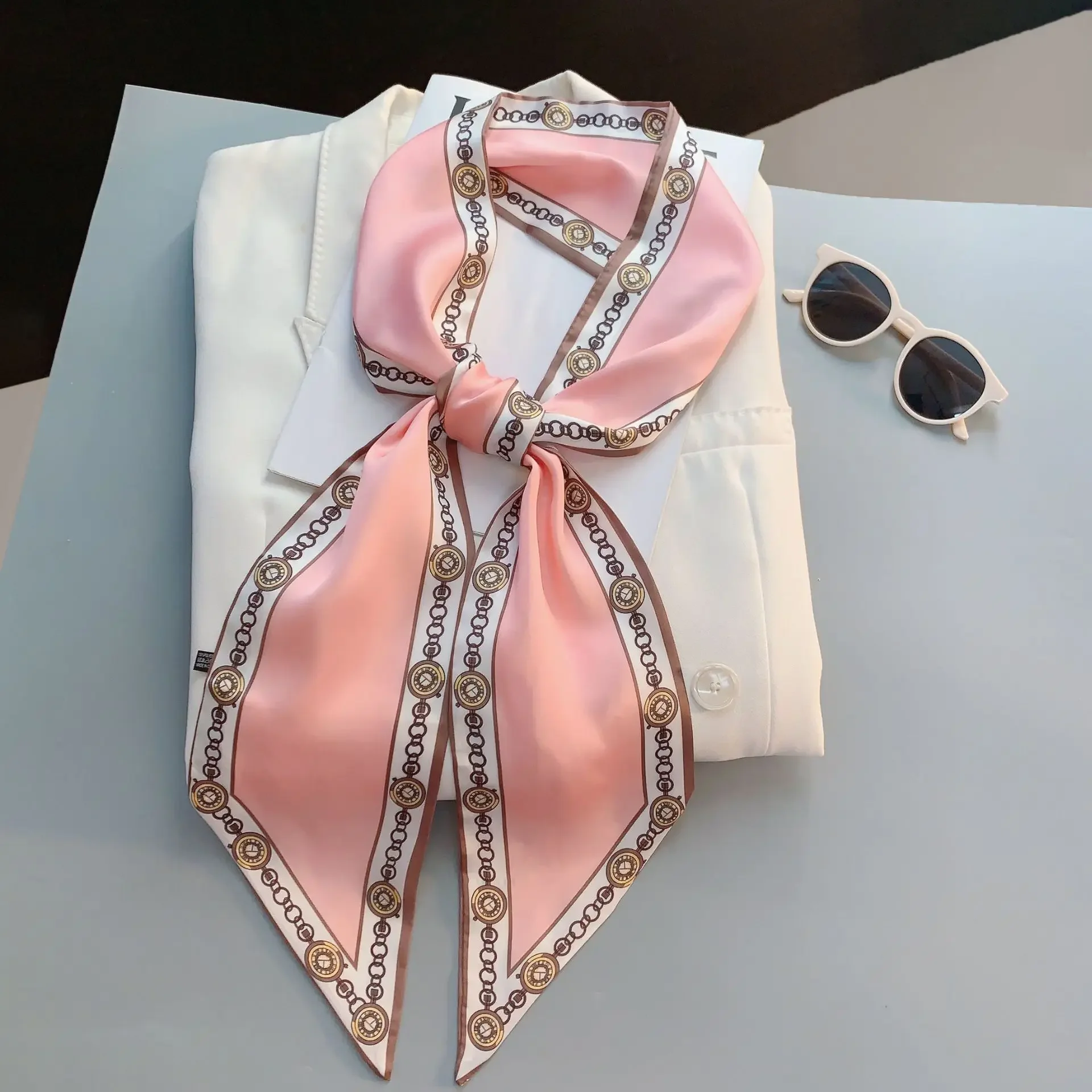Lenço Estreito Estampado Xadre - Luxury Bags Quality avaliação e preço