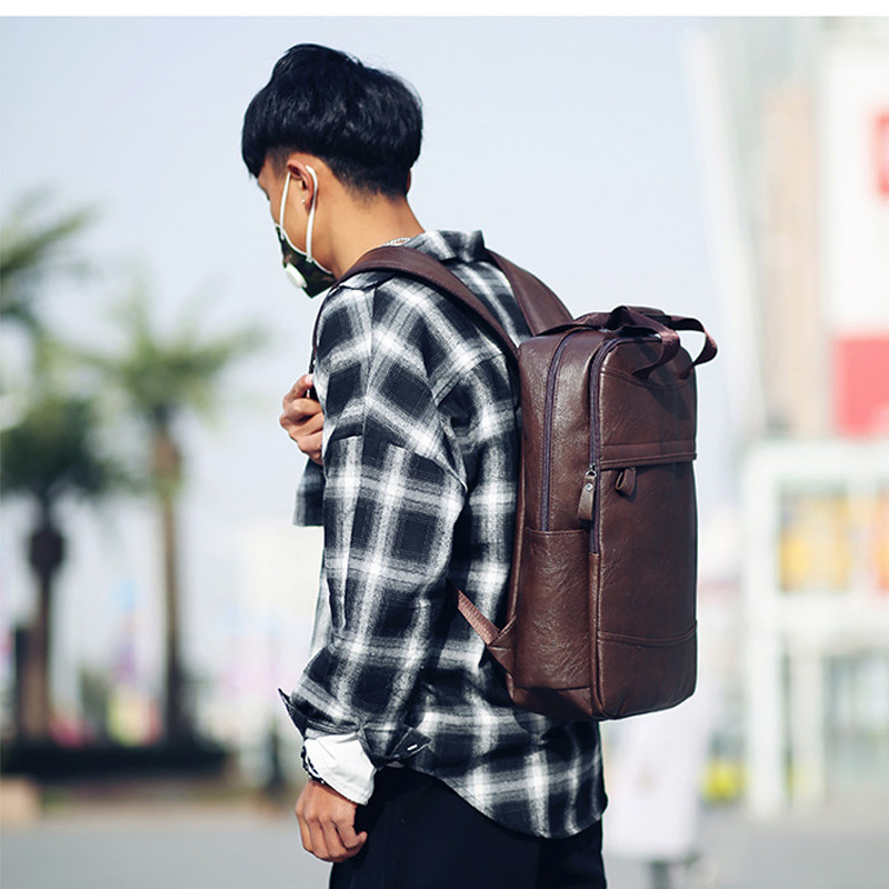 Mochila de couro PU impermeáve - Luxury Bags That Fit Laptop avaliação e preço