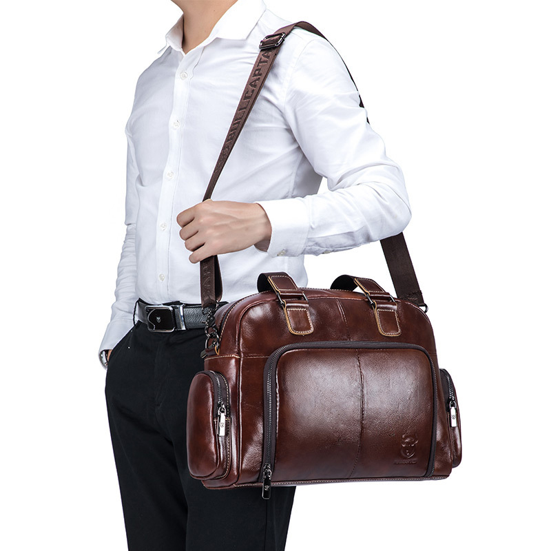 Bolsa de couro genuíno para ho - Luxury Bags That Fit Laptop avaliação e preço