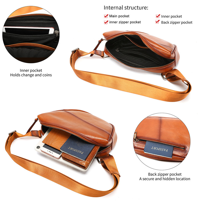 Bolsa de peito masculina vinta - Saddle Bag Distressed avaliação e preço