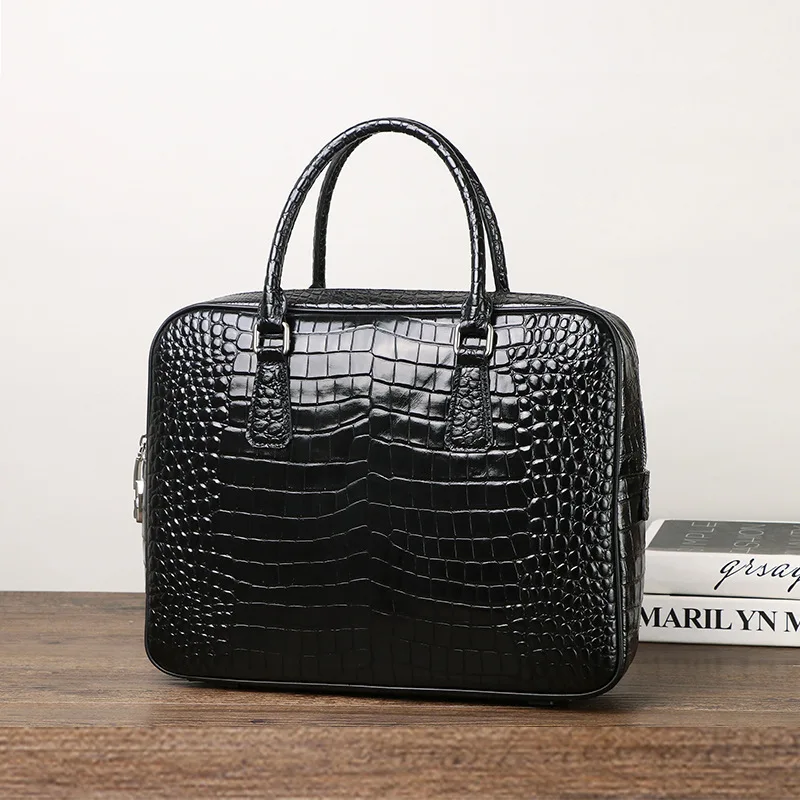 2025 novo luxo jacaré padrão d - Luxury Bags That Fit Laptop avaliação e preço