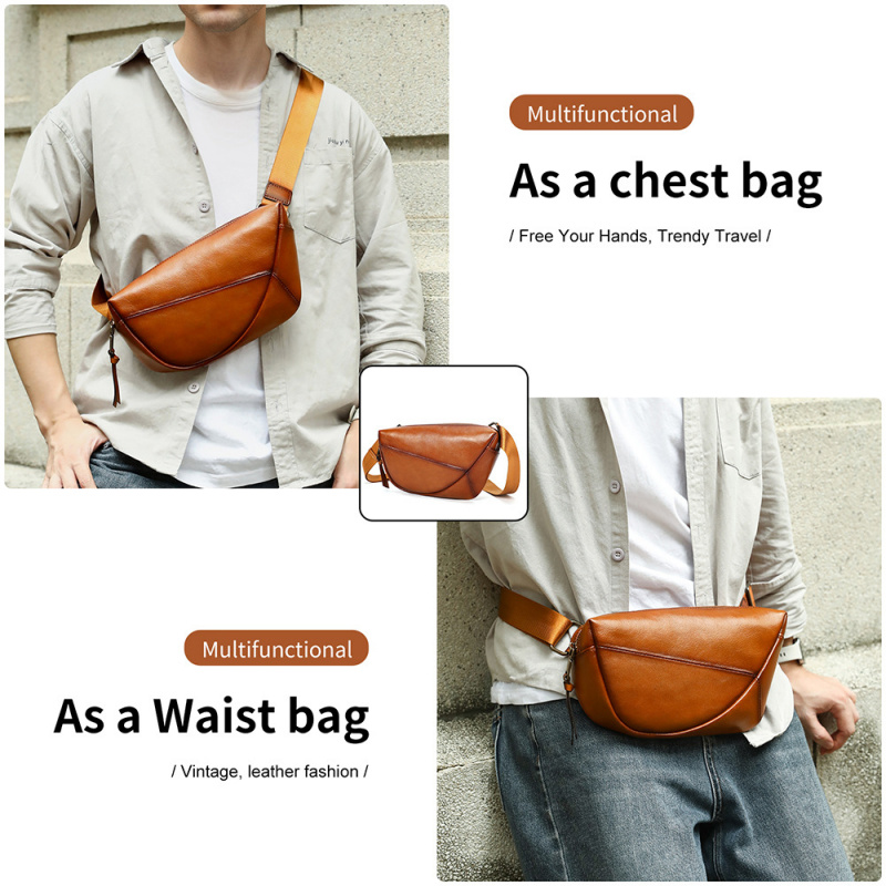 Bolsa de peito masculina vinta - Saddle Bag Distressed avaliação e preço